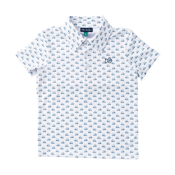 Short Sleeve Pro Performance Polo - Golf Cart Print