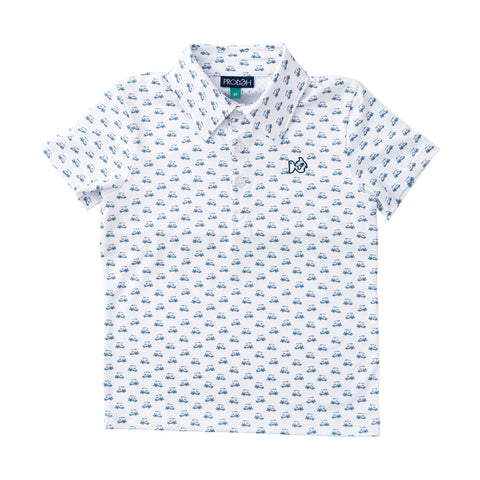 Short Sleeve Pro Performance Polo - Golf Cart Print