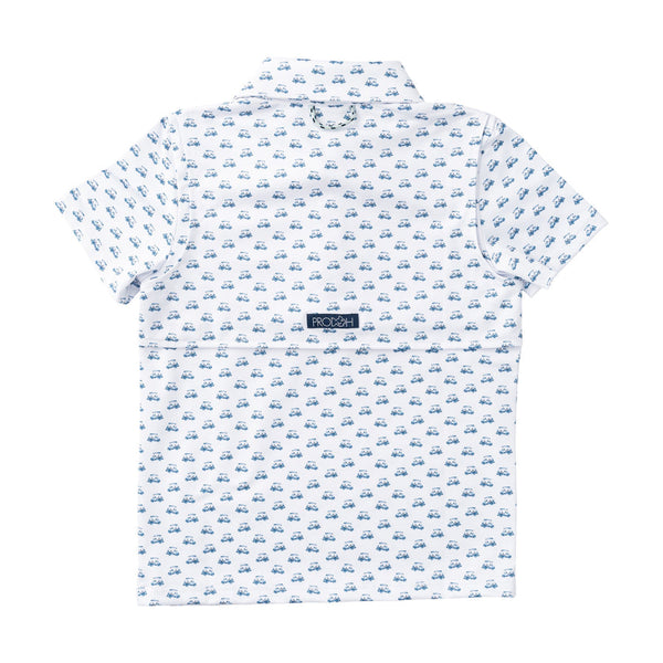 Short Sleeve Pro Performance Polo - Golf Cart Print