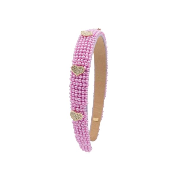 Full Pearl Pearl Headband with Charms