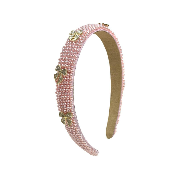 Full Pearl Pearl Headband with Charms