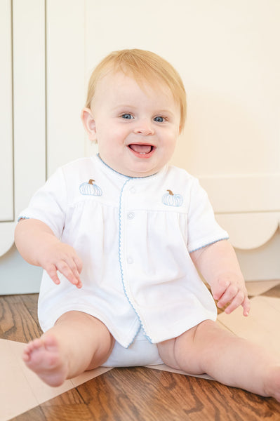 Blue Pumpkin Diaper Cover Set