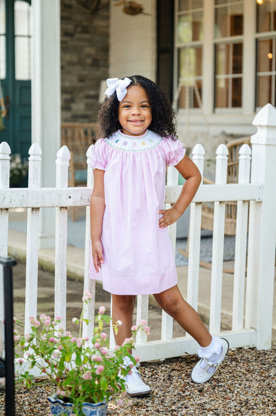 Rainbow Pumpkin Smocked Helen Dress