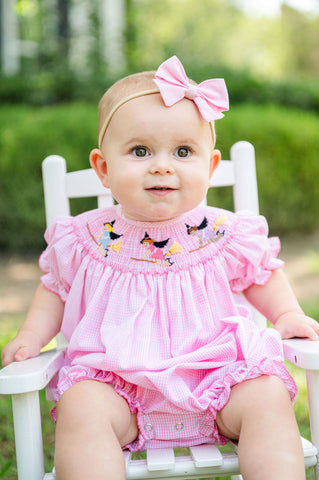 Witches Smocked Birdie Bubble