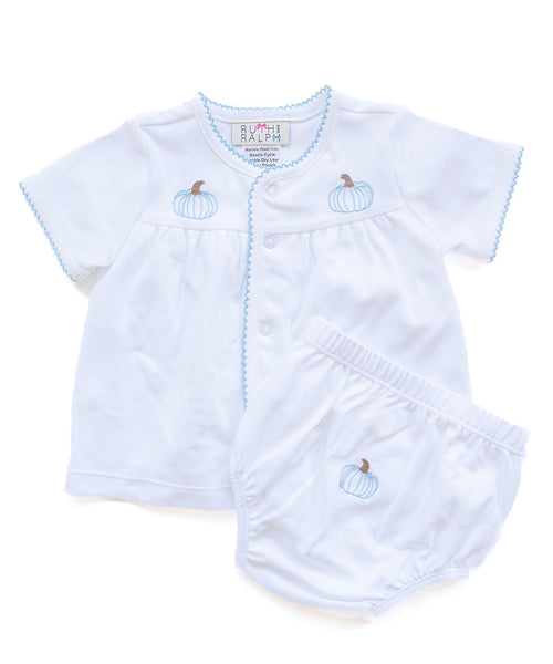Blue Pumpkin Diaper Cover Set