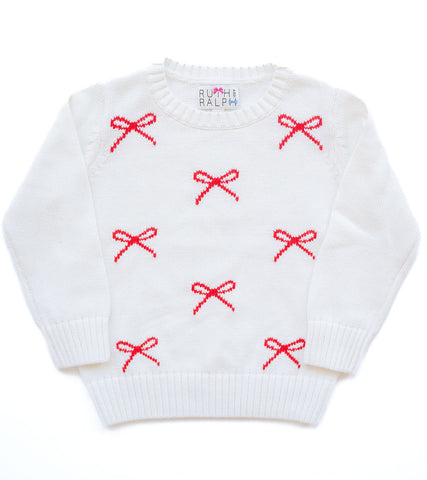 Red & White Bows Sweater