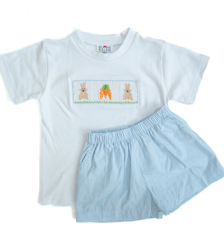 Easter Bunny and Carrots Beau T-shirt/Shorts Set