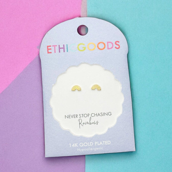 Rainbow Tiny Stud Earrings