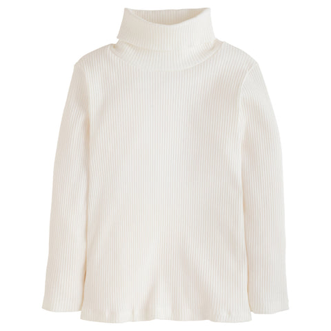 Solid Ribbed Turtleneck - Ivory
