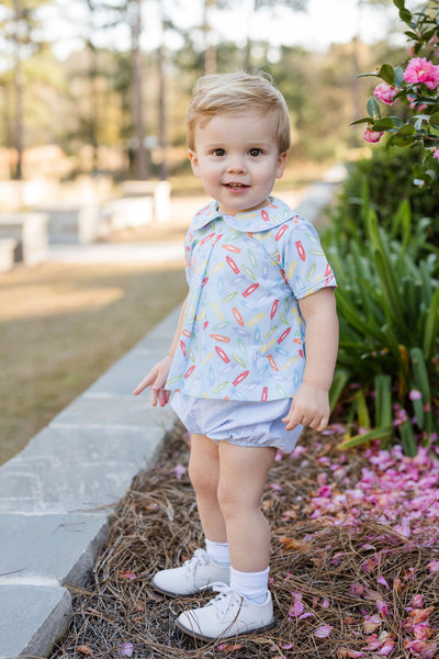 Rory Diaper Set, Blue Crayon