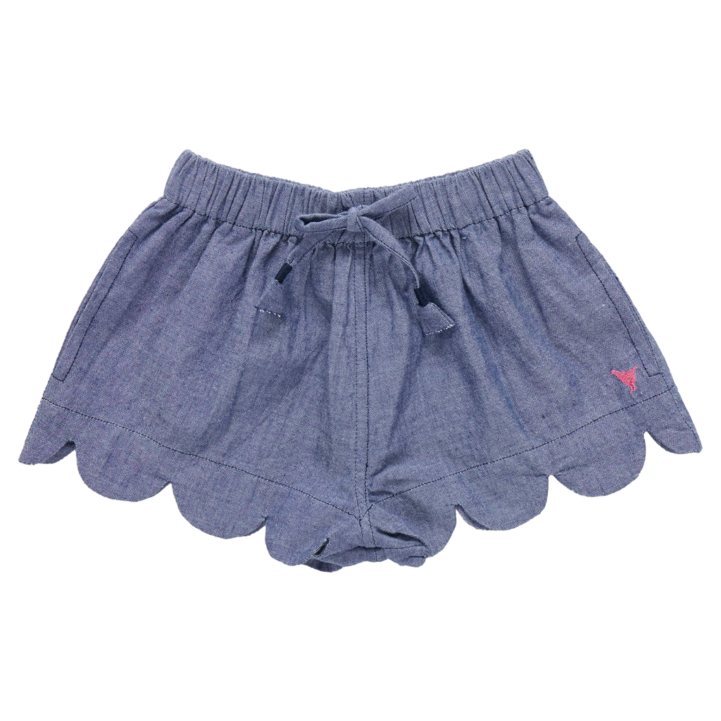 Scallop Short - Chambray