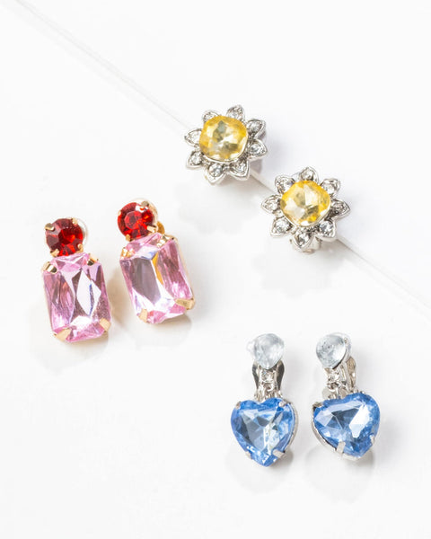 Dinner & A Movie Clip On Earring Set