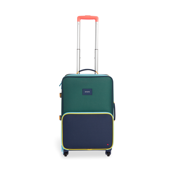 Logan Carry-On Suitcase - Green/Navy