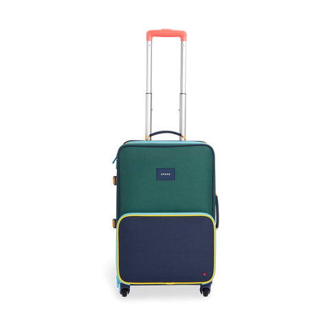 Logan Carry-On Suitcase - Green/Navy