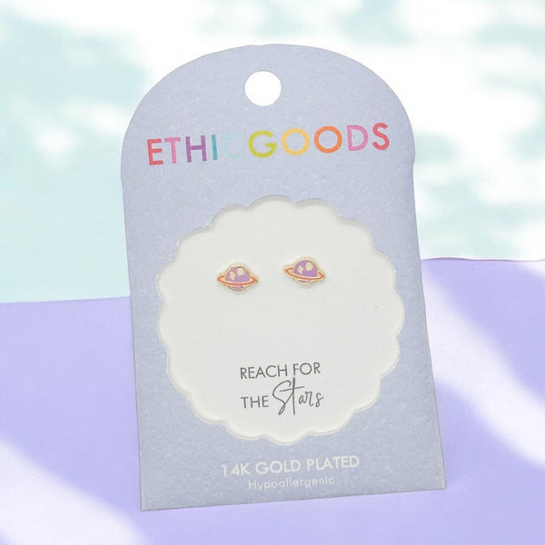Saturn Tiny Stud Earrings
