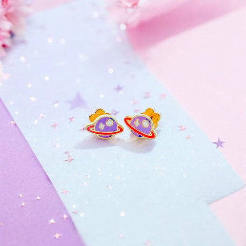 Saturn Tiny Stud Earrings