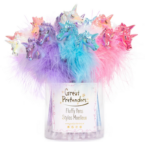 Iridescent Unicorn Fluffy Pen