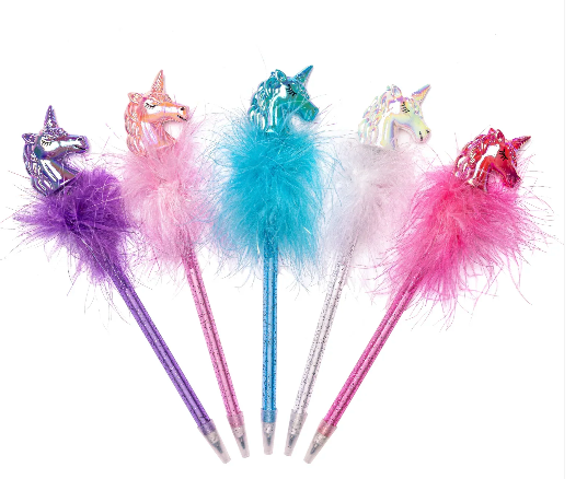 Iridescent Unicorn Fluffy Pen