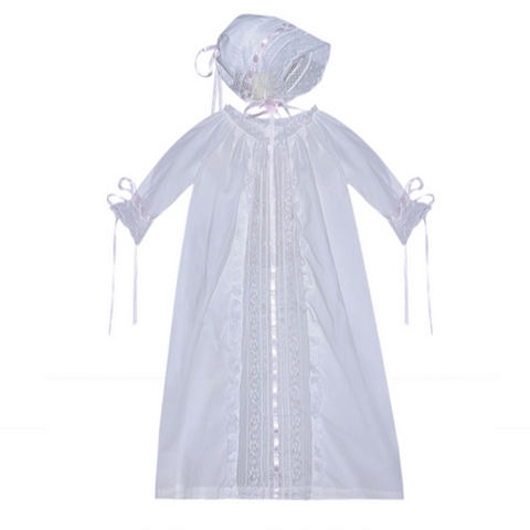 White Shiloh Daygown - Pink