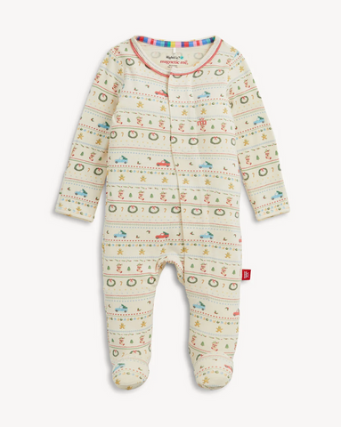 Magnetic RightFit Footie - Traditional Christmas