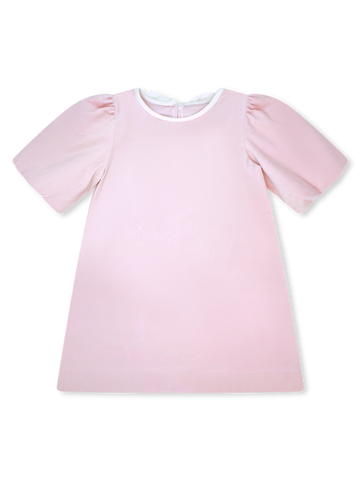 Hallie Dress - Petite Pink Velvet