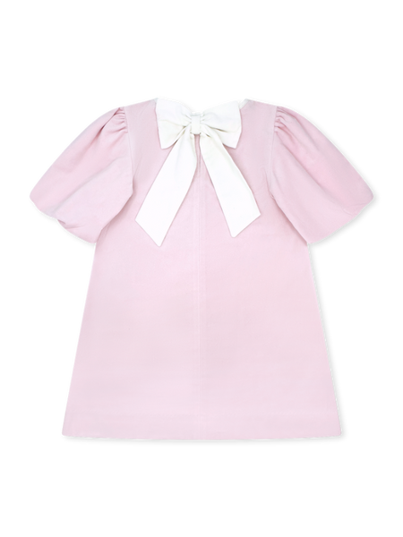 Hallie Dress - Petite Pink Velvet