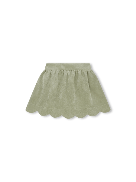 Susie Scallop Skirt - Sweetgrass Corduroy