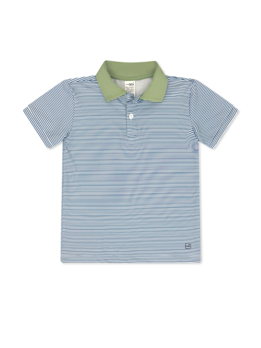 Parker Polo - Pistachio Green Stripe