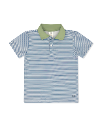 Parker Polo - Pistachio Green Stripe