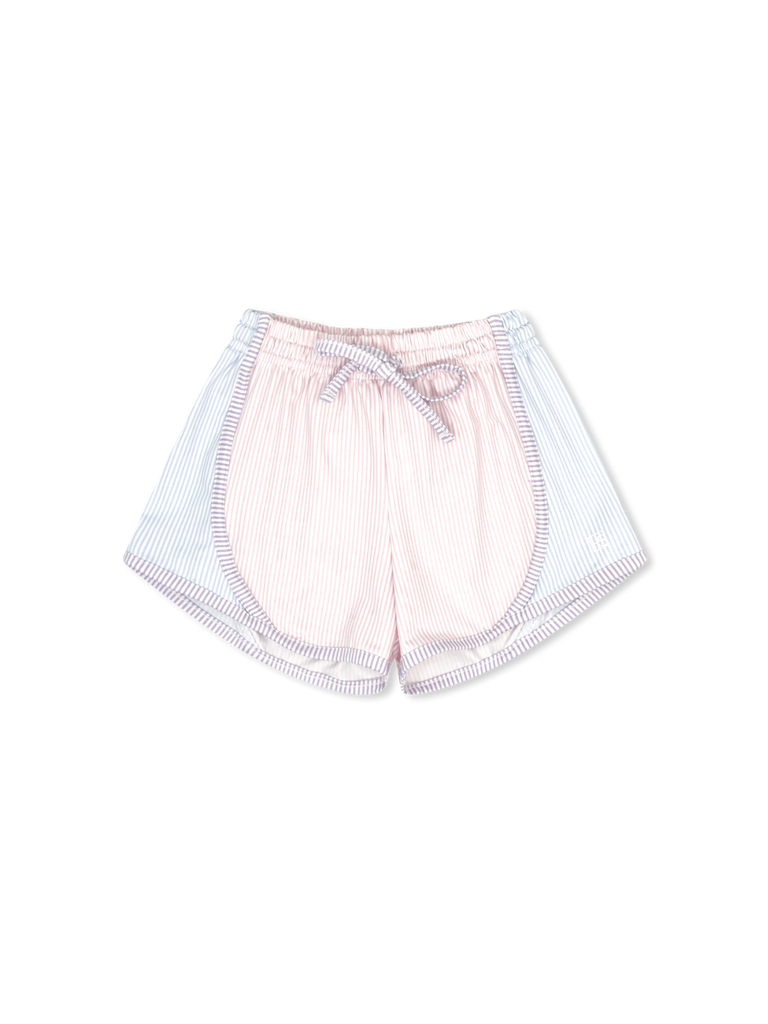 Elise Short - Cotton Candy Pink, Cotton Candy Blue, Petal Purple Ministripe