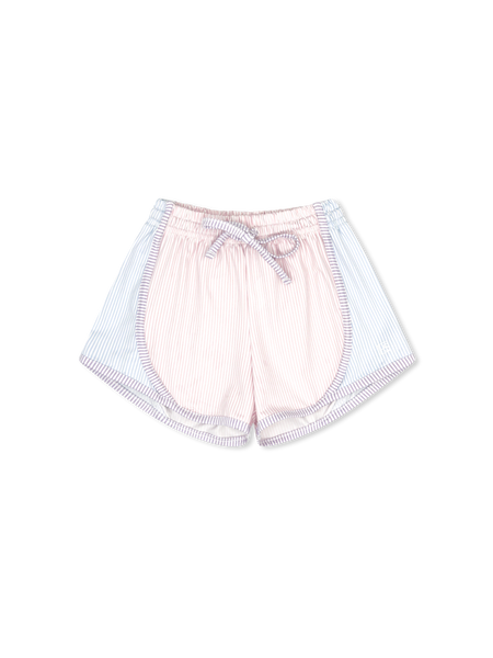 Elise Short - Cotton Candy Pink, Cotton Candy Blue, Petal Purple Ministripe