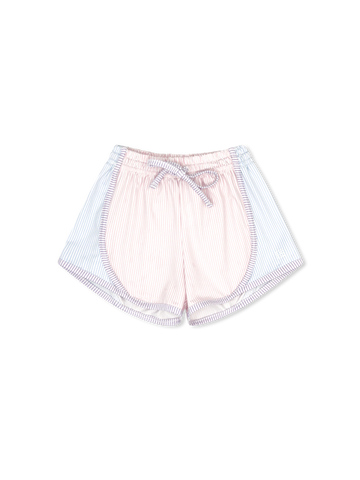 Elise Short - Cotton Candy Pink, Cotton Candy Blue, Petal Purple Ministripe