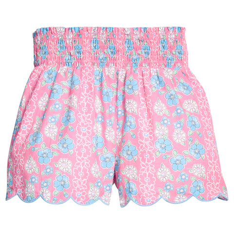 Shirred Shorts - Spring Marguerite Floral
