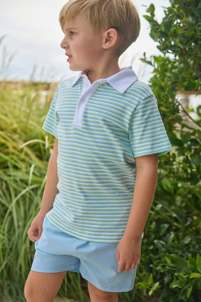 Short Sleeve Polo - Greenview Stripe