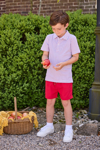 Short Sleeve Polo - Primary Stripe