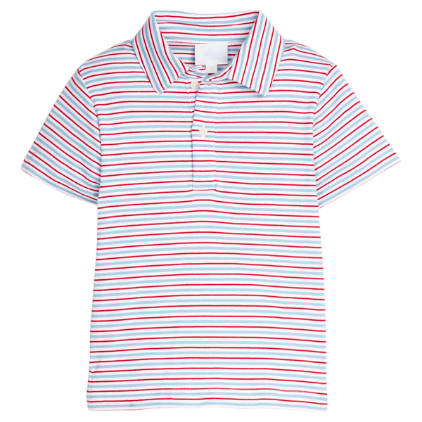 Short Sleeve Polo - Primary Stripe