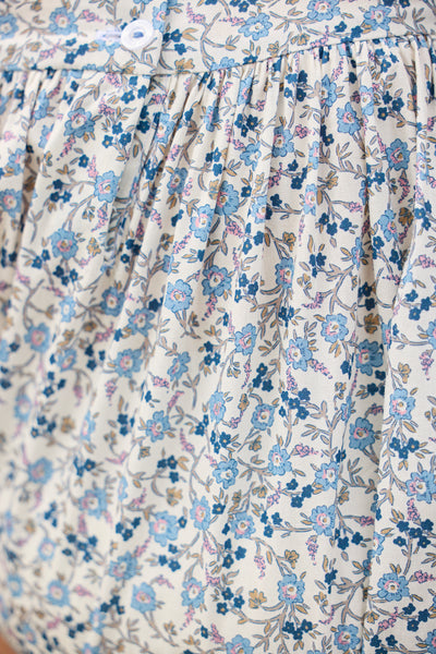 Smocked Bridget Bubble - Wisteria Floral