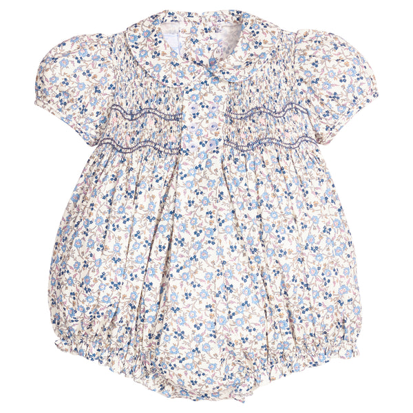 Smocked Bridget Bubble - Wisteria Floral