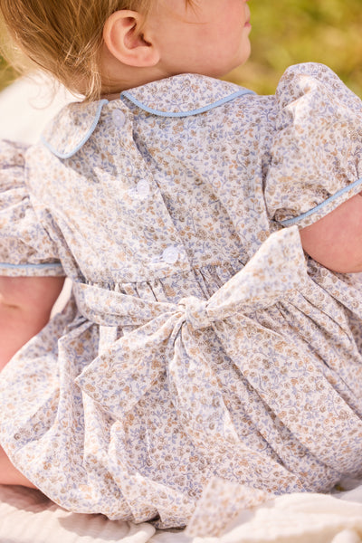Smocked Peter Pan Bubble - Winthrop Floral