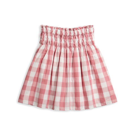 Daphne Check Smocked Skirt