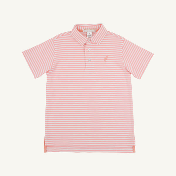 Prim and Proper Polo - Sanibel Salmon Stripe