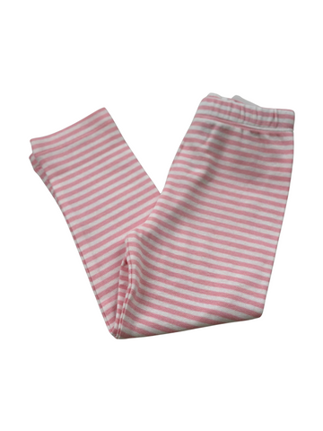 Striped Straight Leggings - Lt.Pink/White