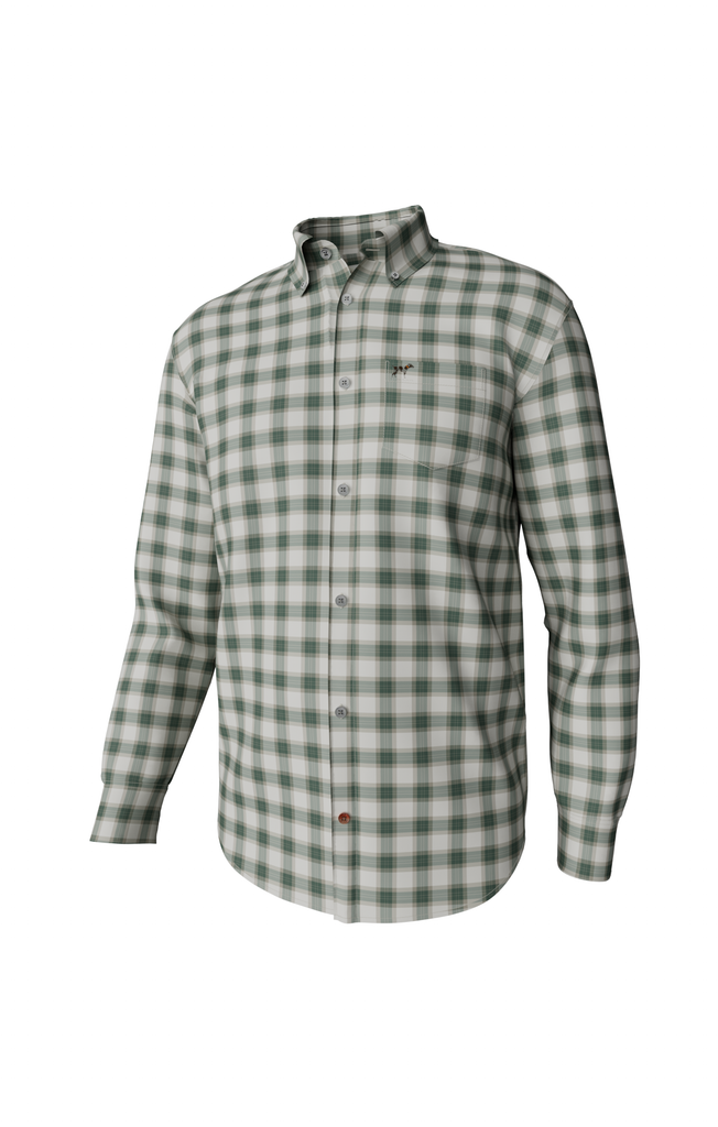 Hadley Brushed Long Sleeve Button Down - Winston Plaid, Duck Green