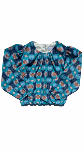 Wren Top - Blue/Brown