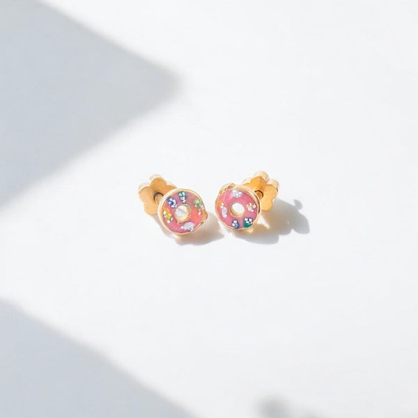 Sprinkle Donuts Tiny Stud Earrings