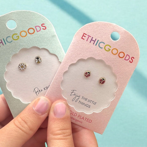 Ladybug Tiny Stud Earrings