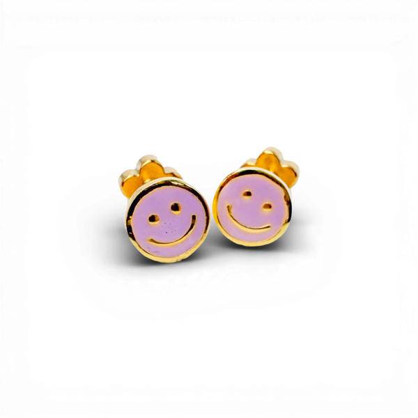Smiley Face Tiny Stud Earrings