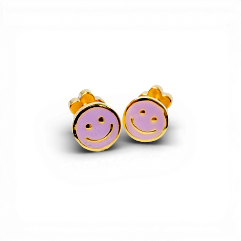 Smiley Face Tiny Stud Earrings