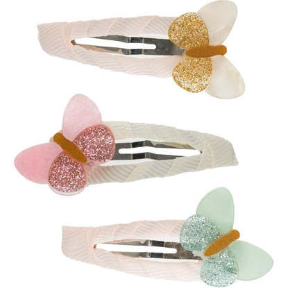 Butterflies Shimmer Snap Clips