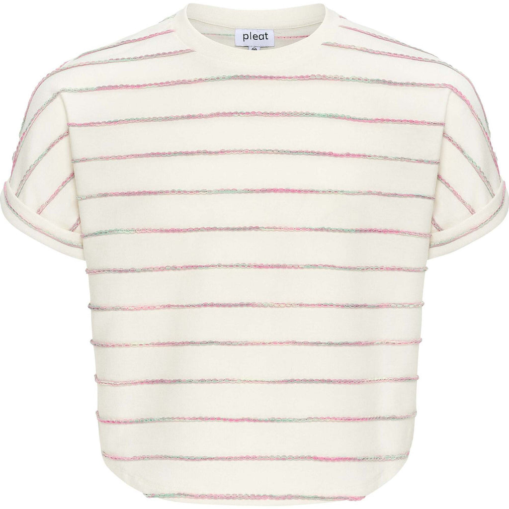 Fran Top - Green/Pink Stripe